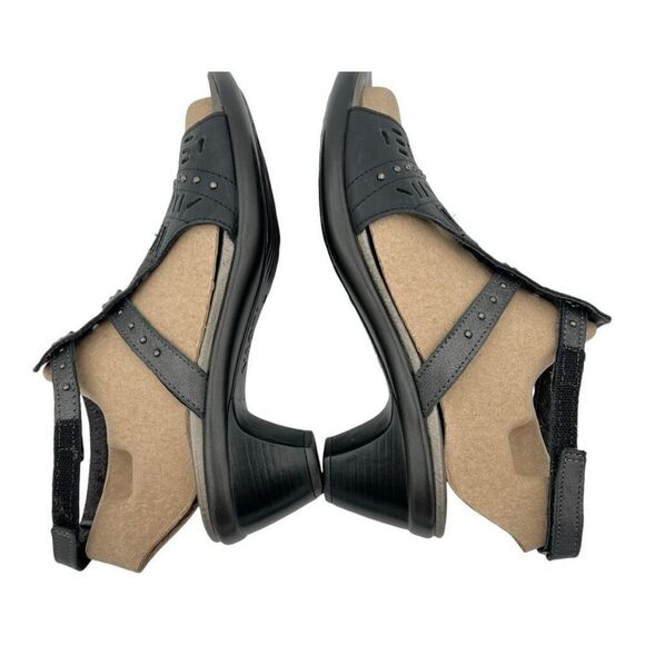 Naot Women's Leather Rivet Vogue Strappy Heels Brushed Metallic Black/Grey Sz 39 - Picture 5 of 9